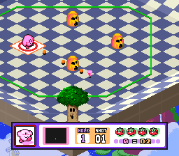 Kirby's Dream Course (USA) In game screenshot
